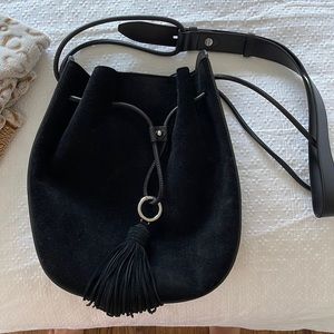 Rebecca Minkoff Black Suede Shoulder Bag